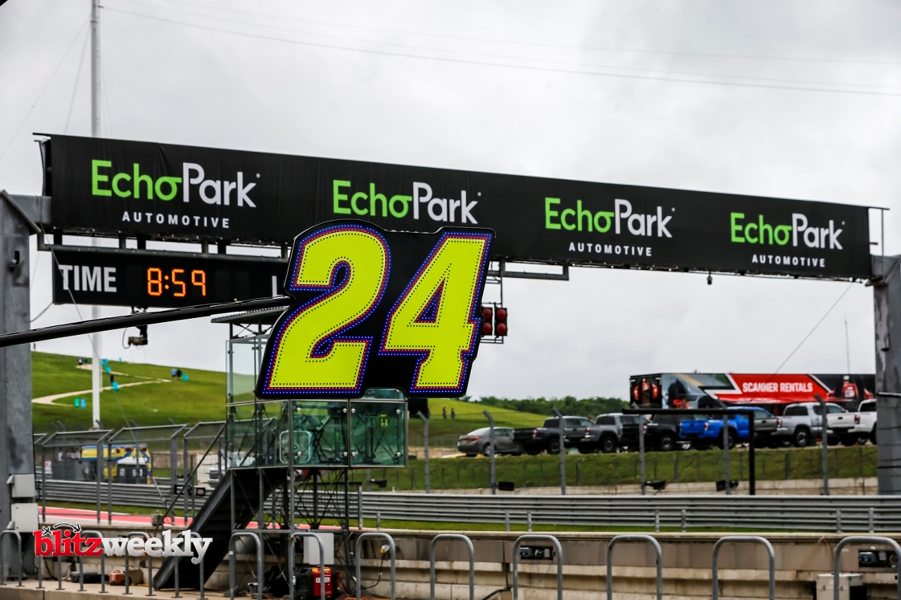 AUSTIN, TX - MAY 23: NASCAR drivers get ready for qualifying for the Inaugural EchoPark Automotive Texas Grand Prix on May 23, 2021 at the Circuit of The Americas in Austin, Texas. (Photo by Matthew Pearce/Icon Sportswire)