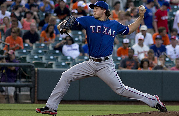 The Texas Rangers pitcher Derek Holland will start the home opener. Photo courtesy: Keith Allison