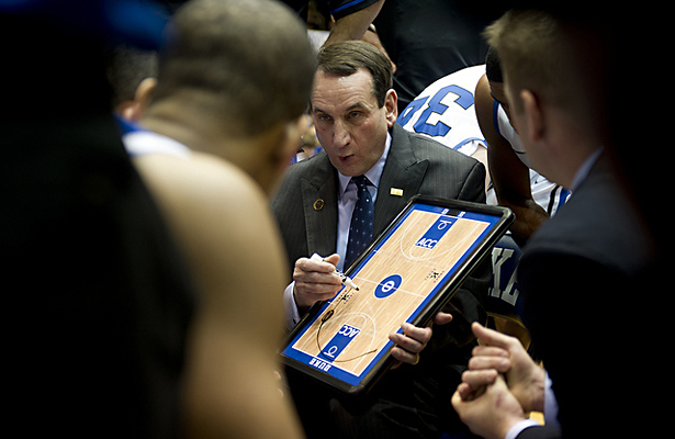 Will Mike Krzyzewski and the Blue Devils end Sparty's run? Photo Courtesy: D. Myles Cullen