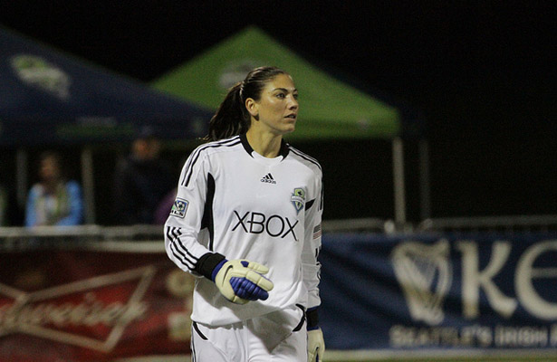 Goaltender Hope Solo and the rest of the USA Women's Soccer team take on their toughest match of the tournament against number one ranked Germany. Photo Courtesy: EvilDan2