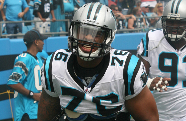 Greg Hardy had his suspension reduced from 10 games to 4. Should he be happy? Photo Courtesy: Parker Anderson
