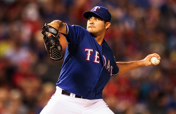 Martin Perez made his long-awaited 2015 debut last Friday in Houston, he'll need to keep the ball down for his next start against the Rockies. Photo Courtesy: Darryl Briggs