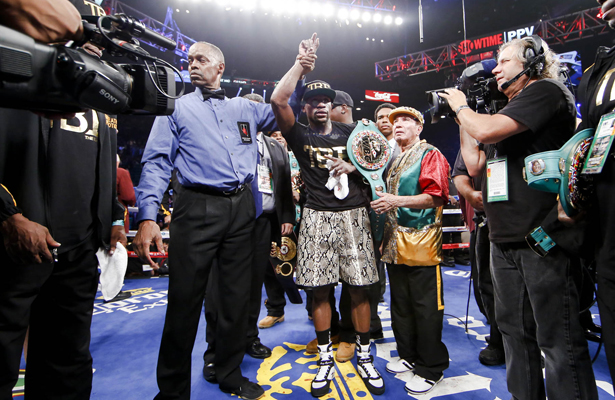 Will Floyd Mayweather by 49-0 after the fight? Photo Courtesy: Esther Lin
