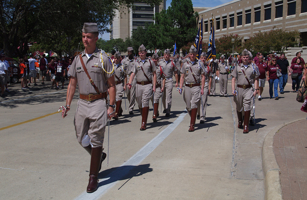 The Texas A&M Corps-of-Cadets will be proudly marching into their renovated stadium on Saturday. Photo Courtesy: Brian Bennett