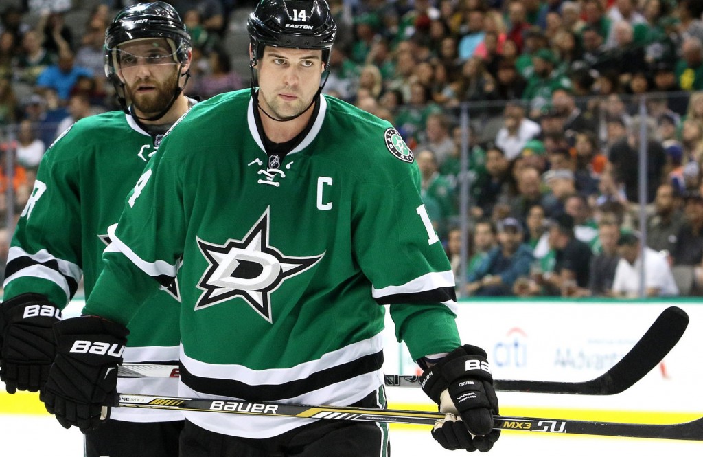 Jamie Benn leads the NHL with goals (8) and tied for 1st with points (12). Photo Courtesy: Dominic Ceraldi