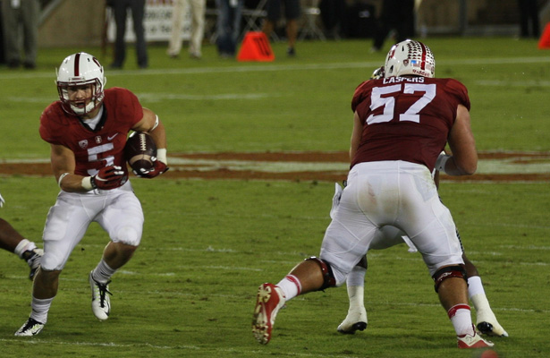 Stanford Cardinal RB Christian McCaffrey had 147 yards rushing and passed for a touchdown. Photo Courtesy: Michael Li