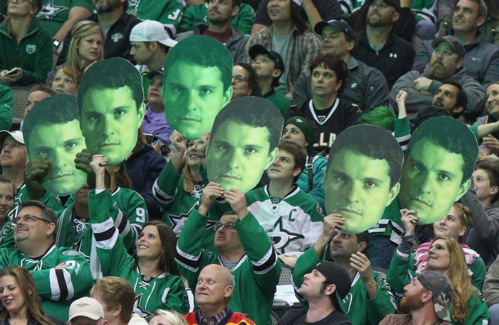 The Roussel green heads were out Saturday as Antoine Roussel scored the game winner, on his 26th birthday. Photo Courtesy: Dominic Ceraldi 