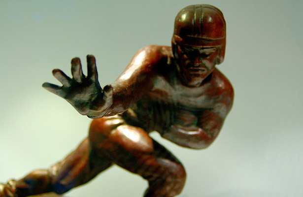 Created in 1935, the Heisman Memorial Trophy Award is whose performance best exhibits the pursuit of excellence with integrity. Photo Courtesy: Steve Grant
