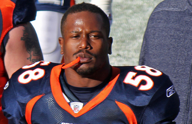 Broncos linebacker Von Miller leads an opportunistic defense that shuts down opponents. Photo Courtesy: Jeffrey Beall