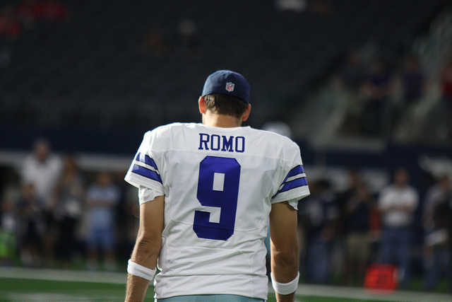 Cowboys QB Tony Romo played against the Eagles in the regular season finale and it might be his last appearance with the team. Photo Courtesy: Michael Kolch