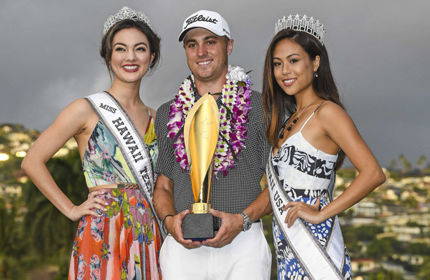 Justin Thomas also became the second player to win both of the PGA Tour events in Hawaii, joining Ernie Els in 2003. Photo Courtesy: PGA Tour Twitter Account