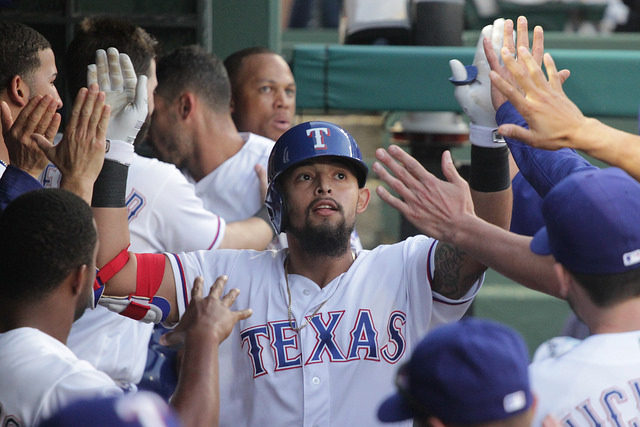 Last season Rangers 2B Rougned Odor smacked 33 HRs and looks to be a force in the line up this season. Photo Courtesy: Darryl Briggs