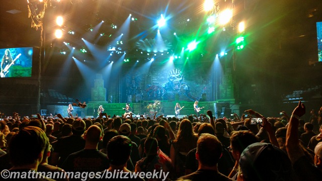 Iron Maiden performed many of their classics Friday night. Photo Courtesy: Matt Pearce