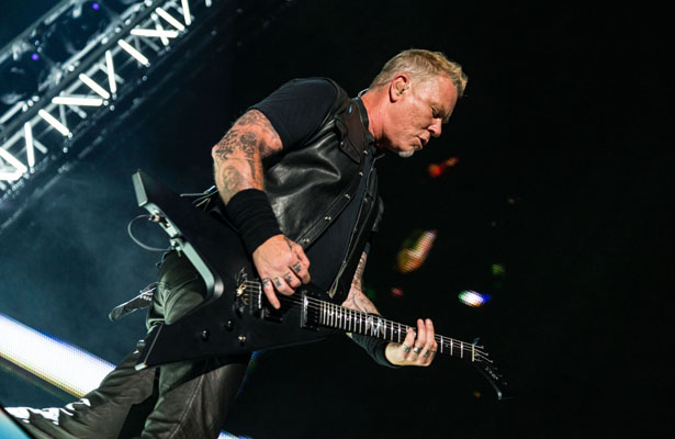 Singer and guitarist James Hetfield was usually the center of attention when Metallica performed at AT&T Stadium. Photo Courtesy: Matt Pearce