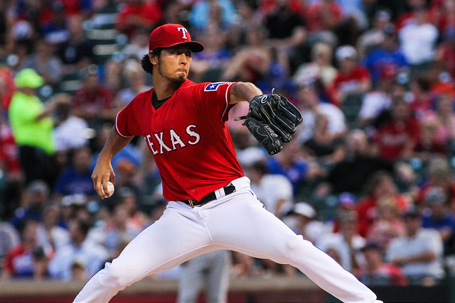 Yu Darvish is currently sporting a 5-4 record, but would certainly appreciate a little more run support. Photo Courtesy: Darryl Briggs