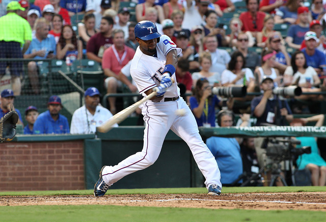 Elvis Andrus is having an excellent season but will be out on paternity leave. Photo Courtesy: Dominic Ceraldi