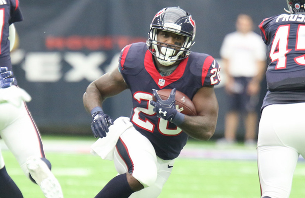 Will the Texans use RB Lamar Miller as a battering ram against the Patriots this week? Photo Courtesy: Rick Leal
