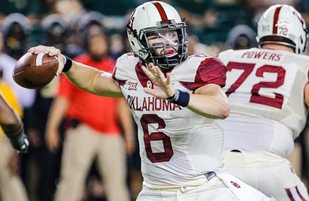 Sooners QB Baker Mayfield knows every play counts in the Red River Rivalry. Photo Courtesy: Mattman1310
