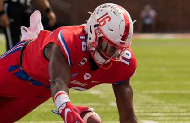 SMU WR Courtland Sutton must show that he can put the team on his back on Saturday. Photo Courtesy: Michael Carnes