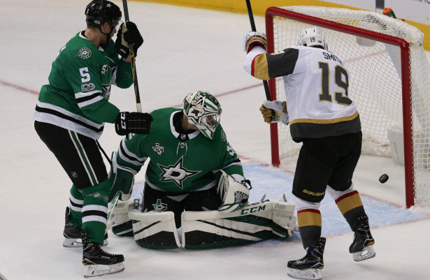 Whoops so much for the hype. Not the way Dallas Stars and Kari Lehtonen wanted to start the season as they drop their first two game, 0-2-0. Photo Courtesy: Michael Kolch
