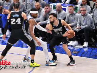 Without Luka Doncic or Kyrie Irving in the line up, the Mavericks are between a rock and a hard place these days. Photo Courtesy: Dominic Ceraldi